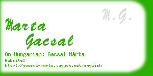 marta gacsal business card